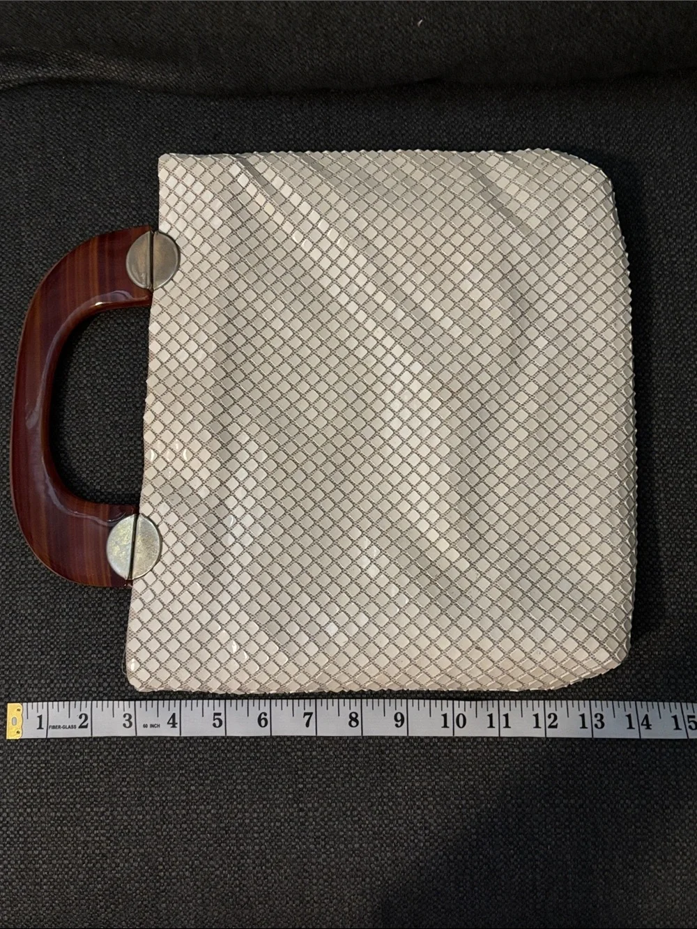 Vintage white mesh bag